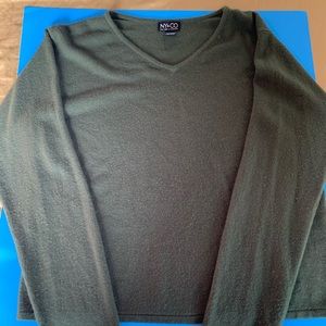 NY&CO OLIVE GREEN SWEATER